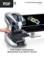 Form, Contour, and Roughness Measurements in As Little As 1 Second