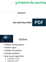 Lecture 3 Problems Solving by Searching