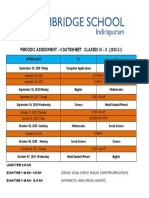 Periodic Assessment - Ii Datesheet Classes Ix - X (2020-21)