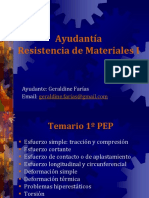 Ayudantía Resistencia de Materiales I: Ayudante: Geraldine Farías Email