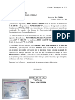 Carta A La Junta de Condominio Residencias Don Elias