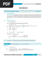 Conic Section: 1.1 General Equation