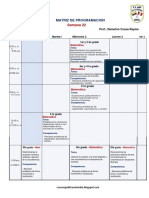 Matriz de Programacion de Matematica Semana 22 Ccesa007