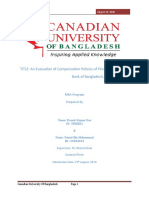 TITLE: An Evaluation of Compensation Policies of Private Commercial Bank of Bangladesh