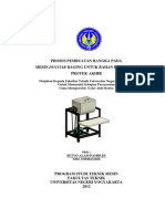 Proses Pembuatan Rangka Pada Mesin Penyiur Daging Untuk Bahan Baku Abon Proyek Akhir PDF