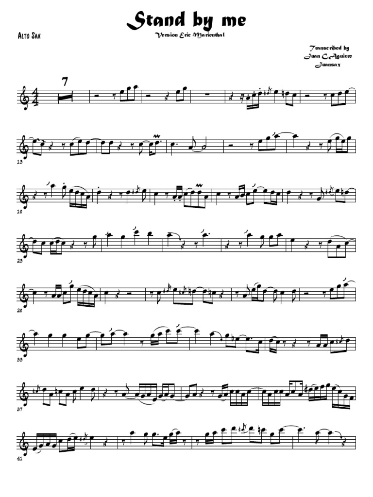 STAND BY ME Alto Sax PDF