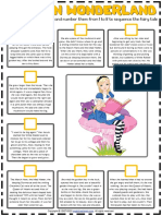Alice in Wonderland Esl Printable Sequencing The Story Worksheet For Kids