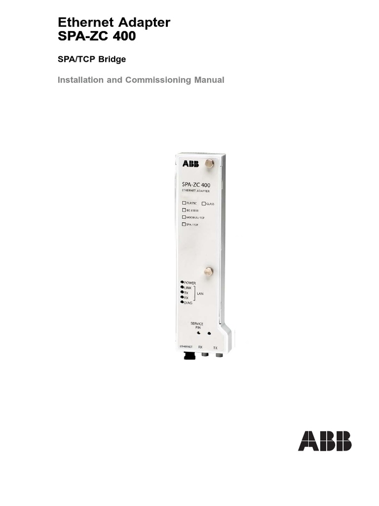 Ethernet Adapter SPA-ZC 400 SPA-ZC 400: Installation and Commissioning ...