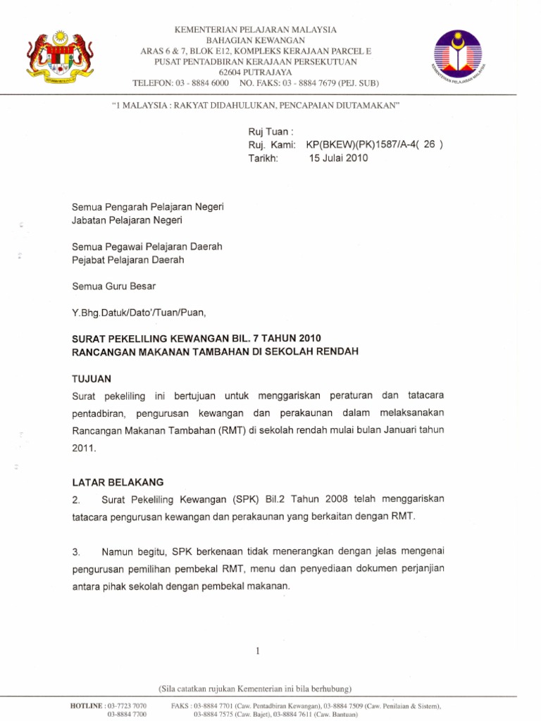 Surat Rasmi Permohonan Pengalihan Tiang Elektrik - Surat CC