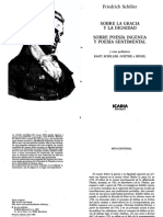 06 - SCHILLER Friedrich Sobre La Gracia y La Dignidad. Sobre La Poesía Ingenua y Poesía Sentimental PDF