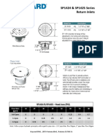 SP1424 & SP1425 Series Return Inlets: SP1424 & SP1425 - Head Loss (PSI)