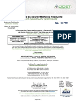 Certificado de Conformidad de Producto Medidor Trifasico PDF