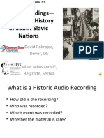 Audio Recordings - Sources For History of South-Slavic Nations