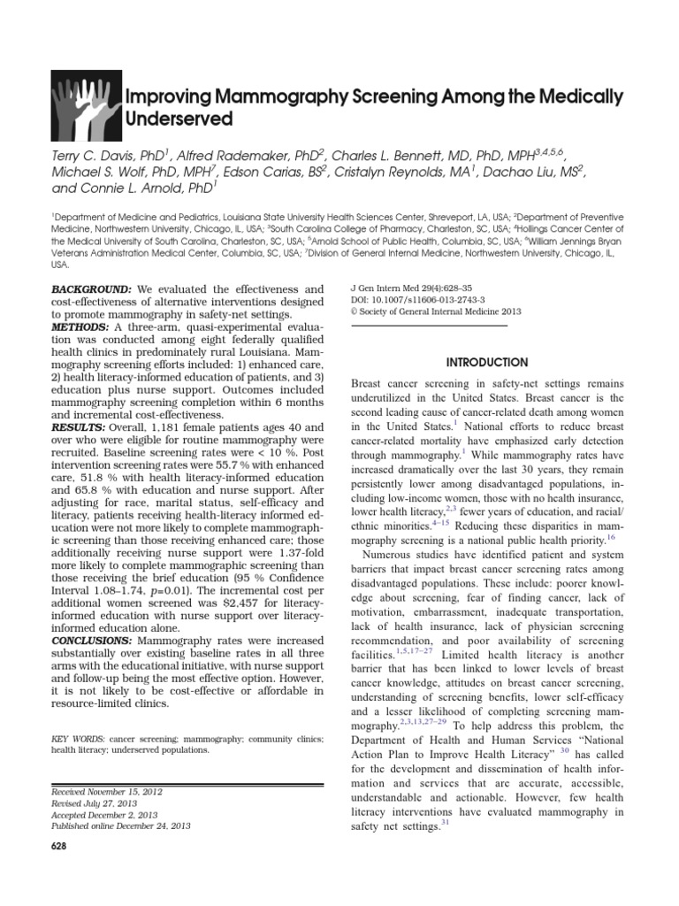 Improving Mammography Screening | PDF | Mammography | Screening (Medicine)