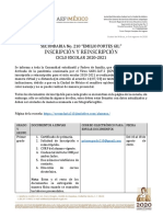 Doc. Inscripción y Reinscripción 2020-2021