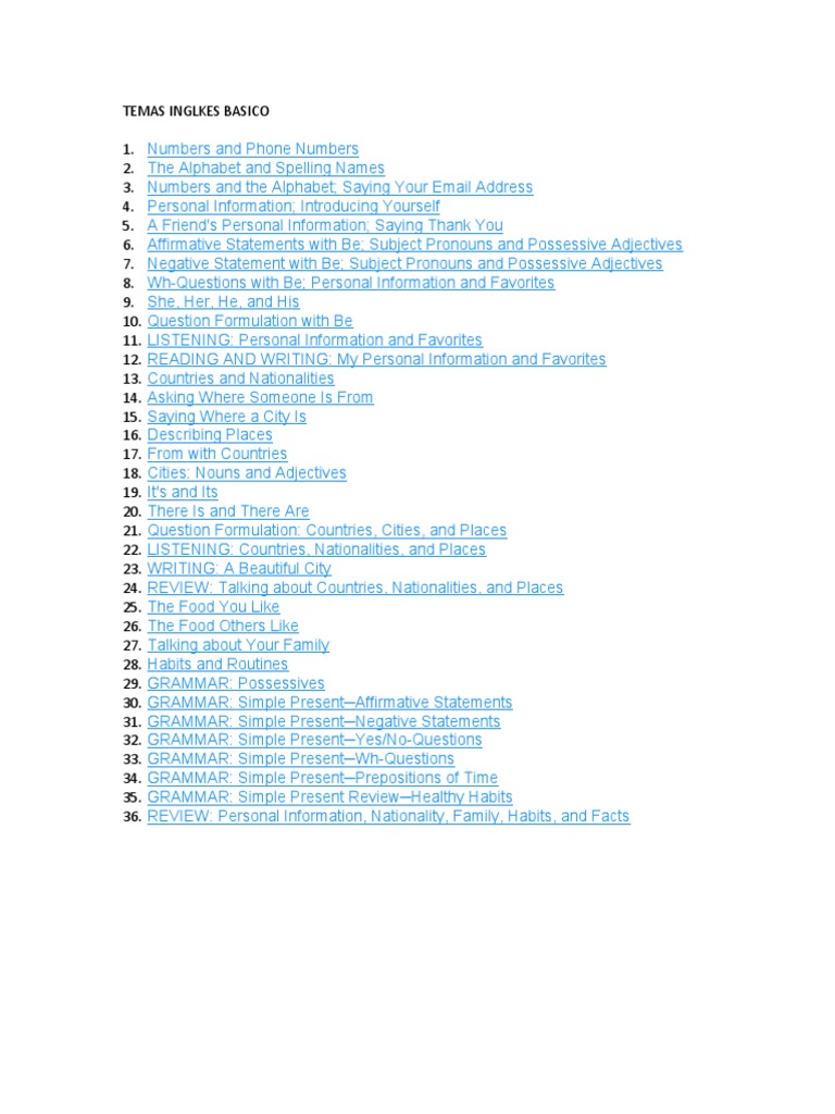 Basic English for Beginners | PDF