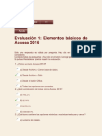 Curso Gratis de Access 2016. Aulaclic. Autoevaluación 1 - Elementos Básicos de Access 2013 PDF