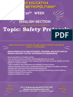 10 Week English Section: Topic: Safety Protocols