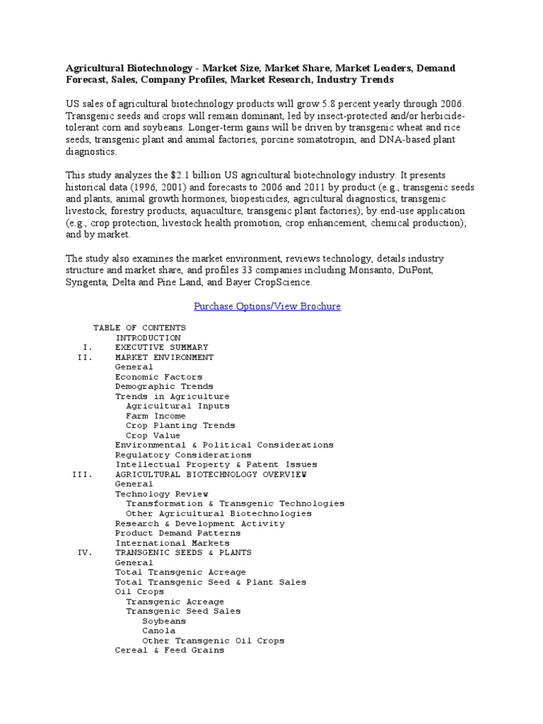 Agricultural Biotechnology | PDF | Agriculture | Genetically Modified ...