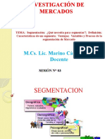 Tema3 Segmentacion, Investigacion de Mercados.