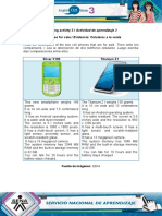 Learning Activity 3 / Actividad de Aprendizaje 3 Evidence: Cell Phones For Sale / Evidencia: Celulares A La Venta