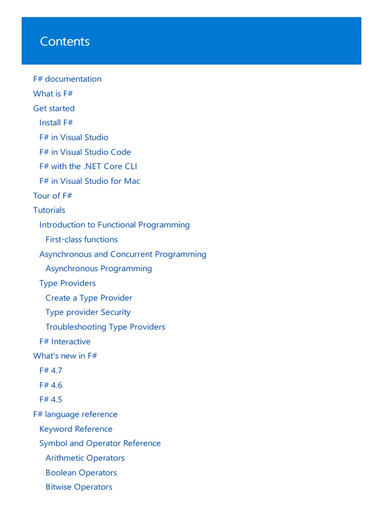 What Is Fsharp Microsoft Document | PDF | Microsoft Visual Studio |  Subroutine