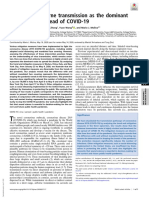 Identifying Airborne Transmission As The Dominant Route For The Spread of COVID-19