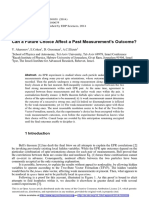 Can A Future Choice Affect A Past Measurements Outcome