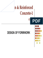 Design of Formwork for Concrete Structures