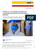 Ciencias - COVID-19 - "La Pérdida de Olfato Por Coronavirus Hizo Que La Carne Me - NOTICIAS EL COMERCIO PERÚ