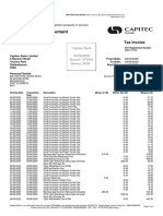 Savings Account Statement: Tax Invoice