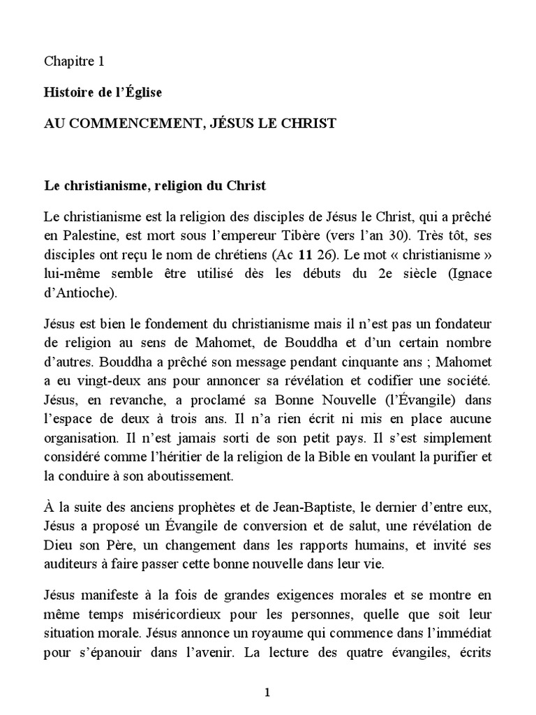 Histoire De L Eglise Au Commencement Jesus Le Christ Iie Concile œcumenique Du Vatican Jesus