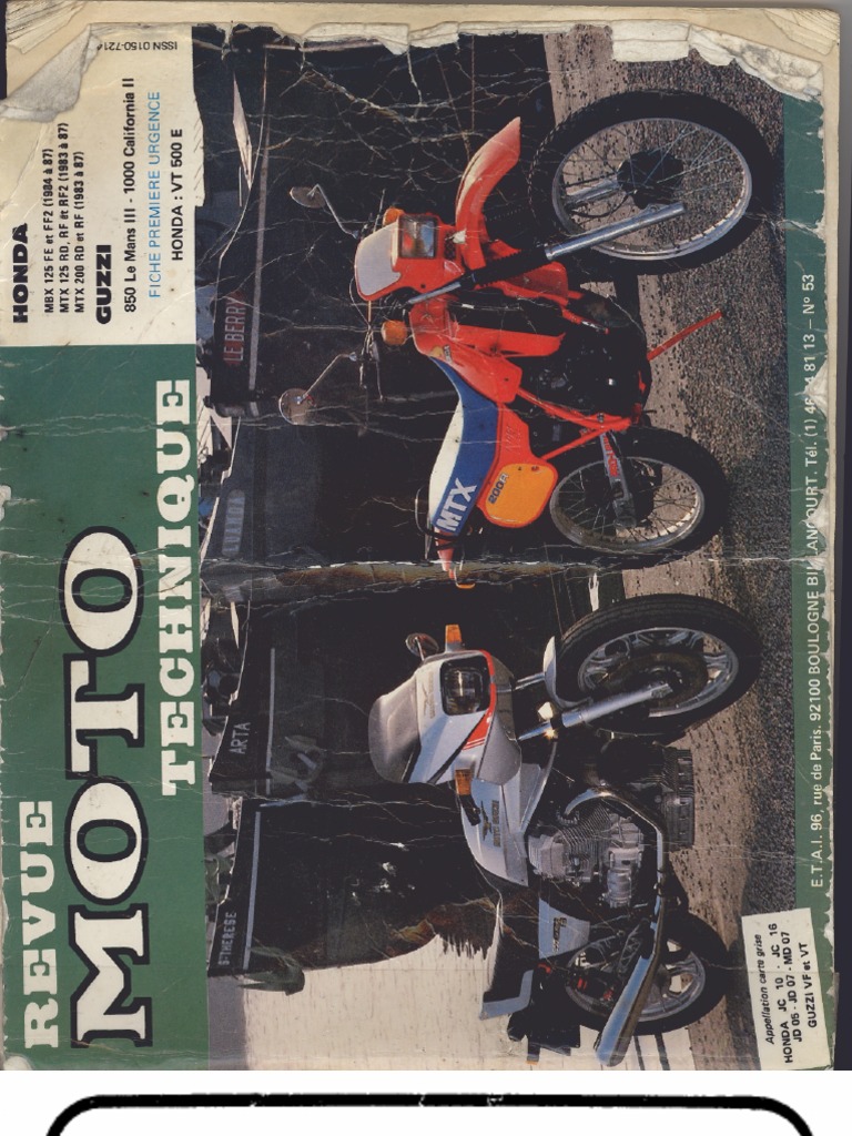 DFMC - Honda MTX MBX 125-200 Workshop Manual | PDF
