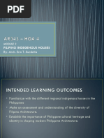 Filipino Indegenous Houses: By: Arch. Erin T. Sumbilla