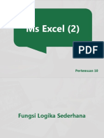 Ms Excel (2) Pertemuan 10