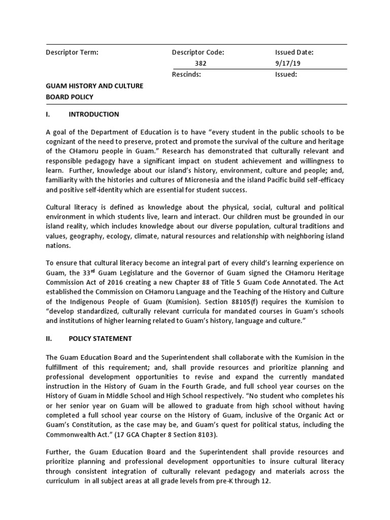 382 Guam History And Culture Pdf Guam Curriculum