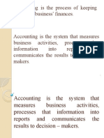 Accounting Is The Process of Keeping Track of A Business' Finances
