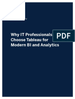 Why IT Professionals Choose Tableau For Modern BI and Analytics