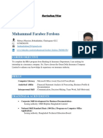 Muhammad Farabee Ferdous: Curriculum Vitae