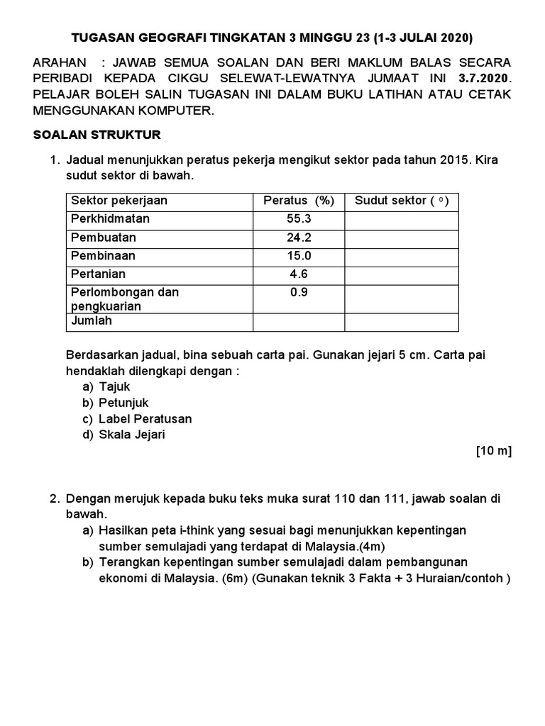 Geografi Tingkatan 3 Bab 3 2020