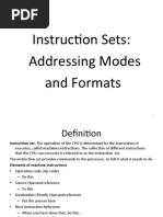 Instruction Sets: Addressing Modes and Formats