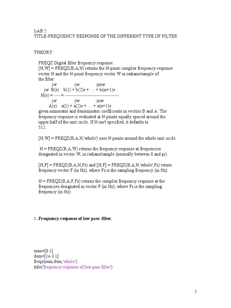 DSP Lab 2 PDF Applied Mathematics Engineering