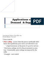 Applications of Demand & Supply