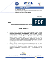 CERERE DE OFERTA DOCUMENTATIE DE ATRIBUIRE PACHET SERVICII ORGANIZARE CONFERINTA LANSARE PROIECT IAN 2020-SIPOCA 598 MySMIS 127577