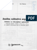 Chimie Analize - Clasele 11-12. Manual - Analiza Calitativa Organica - Luminita Ursea