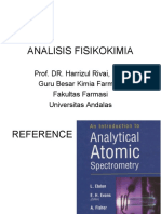 Bahan Kuliah Analisis Fisikokimia (1) - Prof. Dr. Harizul Rivai, M.S