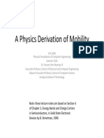 A Physics Derivation of Mobility