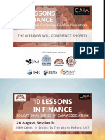 CAIA India - 10 Lessons in Finance - Lesson 3 - IIM B - FINAL SLIDES PDF