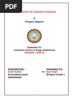 Novel Covid-19 Dataset Analysis: A Project Report