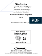 Giovanni Battista Pergolesi - Sinfonia for Trombone and Piano (Piano Part)